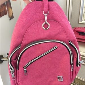 Cross over pink mini backpack